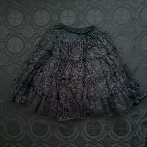 vintage lace overlay lingerie skirt